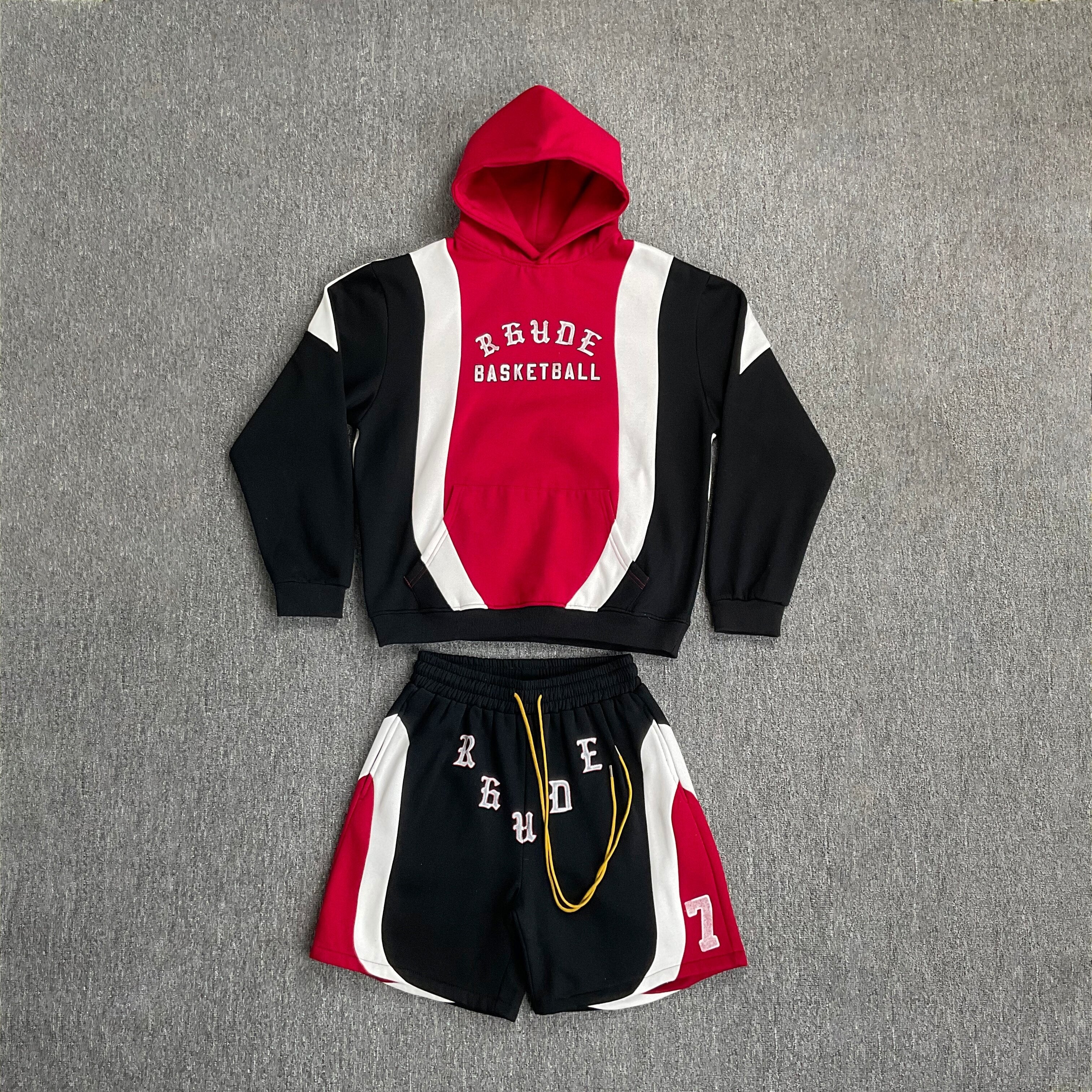 Rhude Jumper Sweater with Windproof Hood and Insulated Set