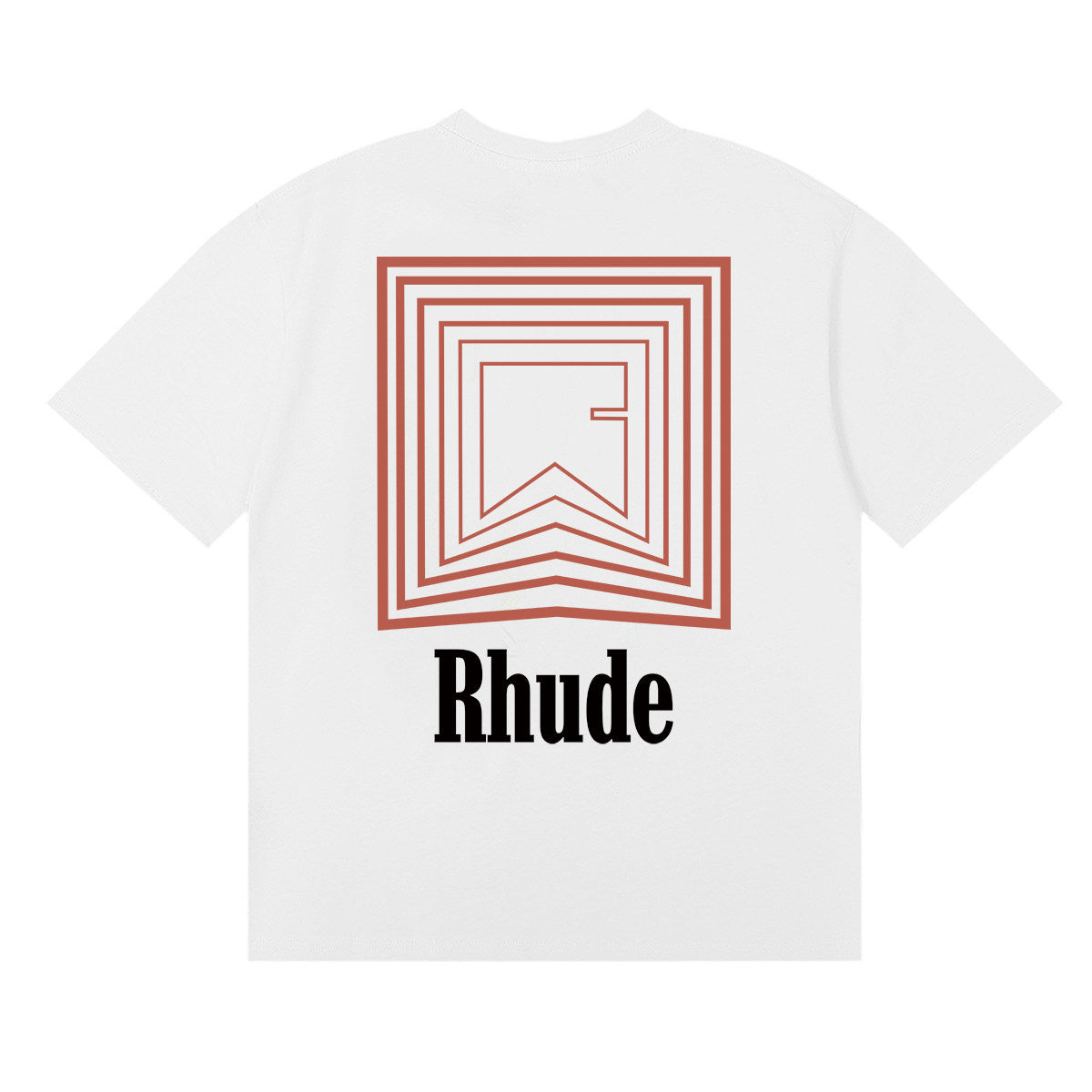 RHUDE Summer Maze Graphic Printed Oversized Cotton Tee