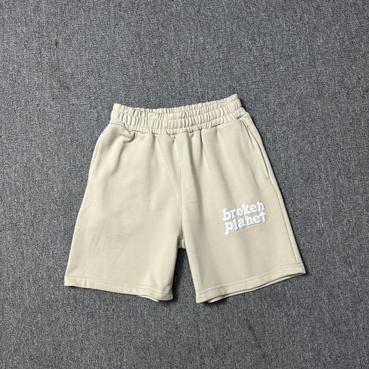Broken Planet Puff Print Loose Casual Shorts