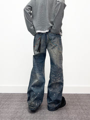 A knife-style inkblot wash for dirty jeans