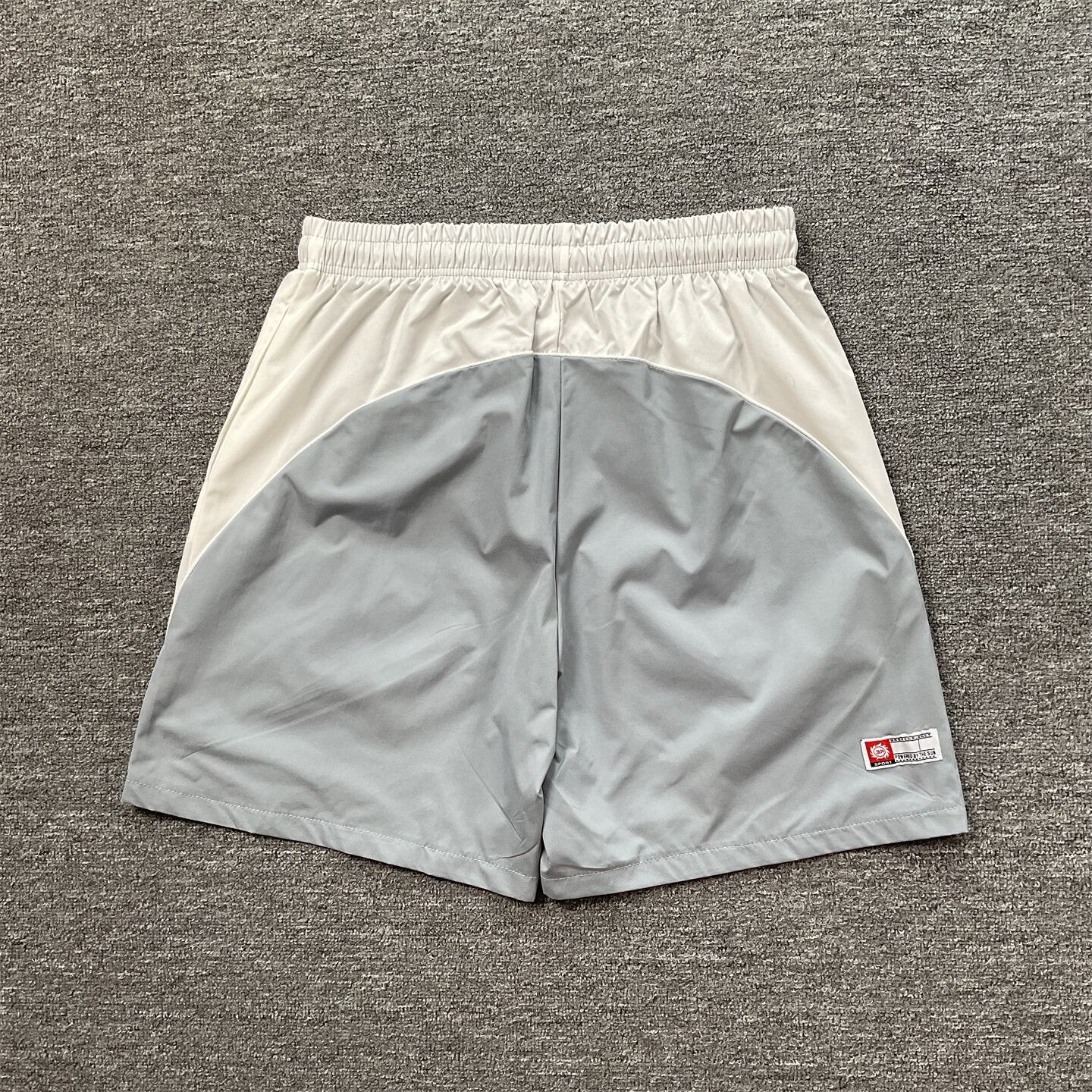 Broken Planet Letter Print Color Block Beach Shorts