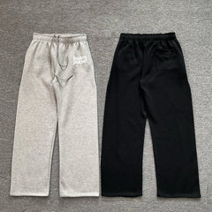 Broken Planet print straight-leg casual pants