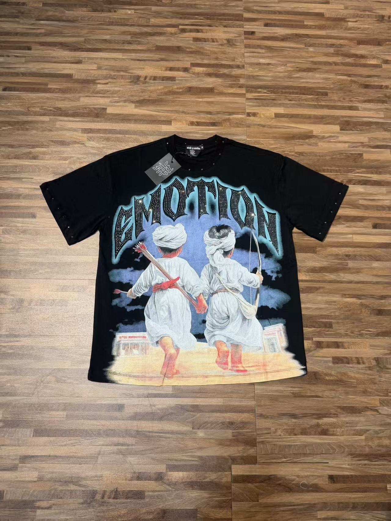 MIXED EMOTION Heavyweight Rhinestone Graphic Graphic T-Shirt