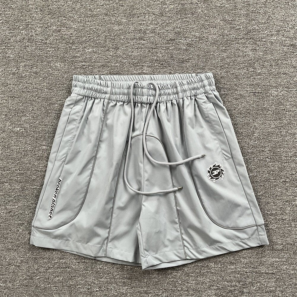 Broken Planet 3M Reflective Embroidered Casual Shorts