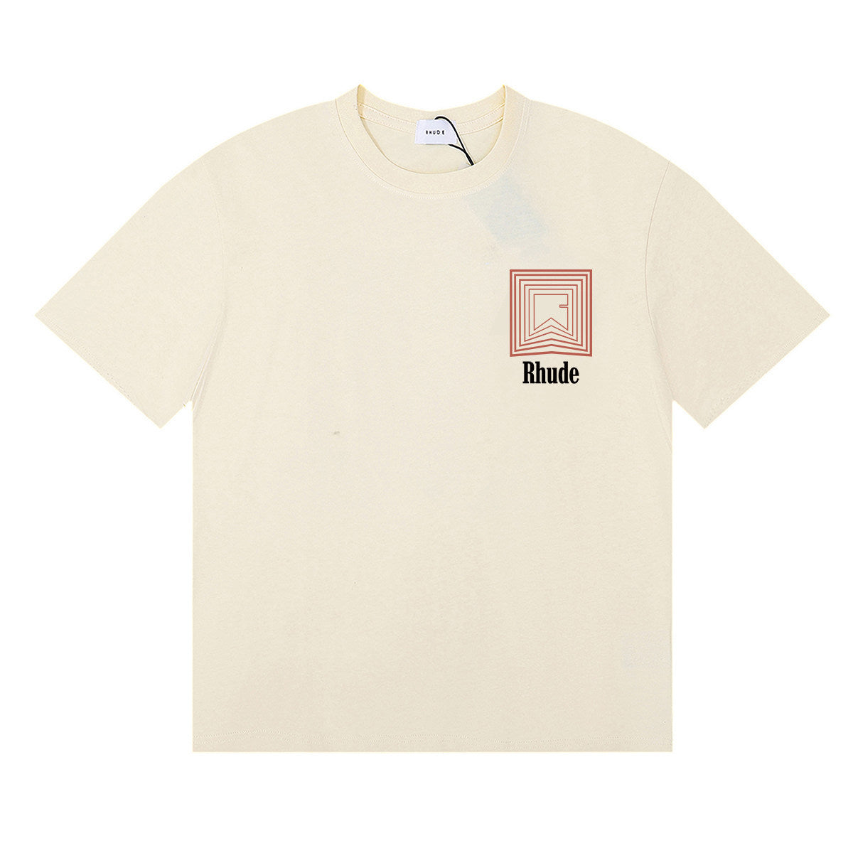 RHUDE Summer Maze Graphic Printed Oversized Cotton Tee