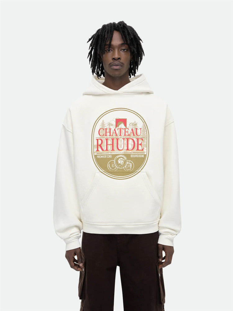 RHUDE Vintage Graphic Hoodie Streetwear Sweatshirt