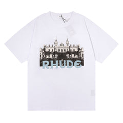 Rhude Casino High-Definition Castle Print T-Shirt
