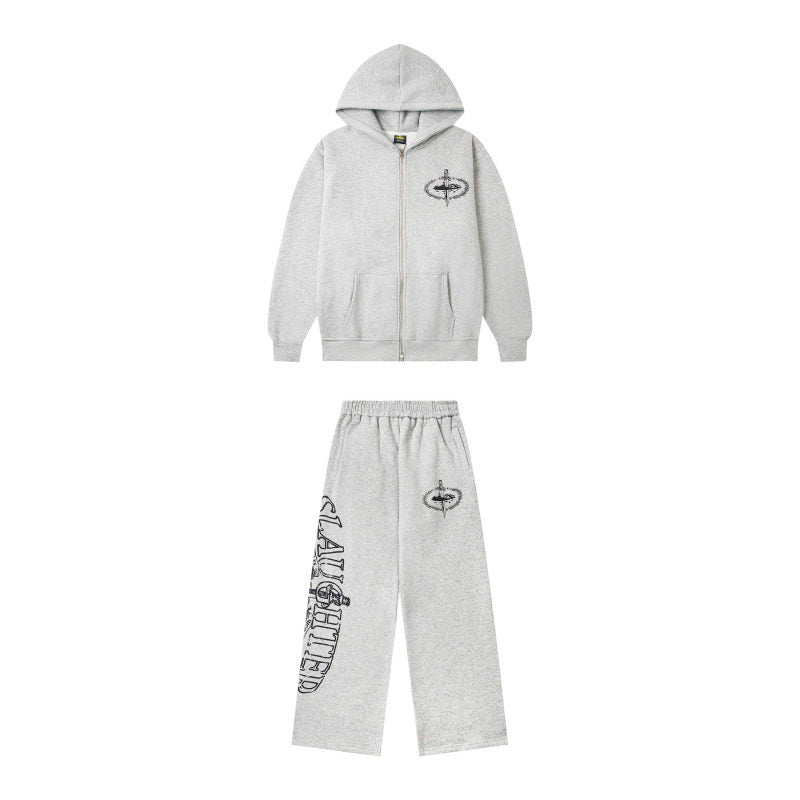 Corteiz fleece-lined sports sweatshirt set