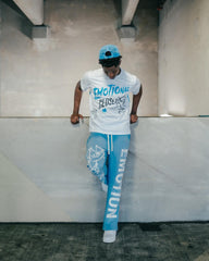 Mixed Emotions Cupid Flare Sweatpants Blue