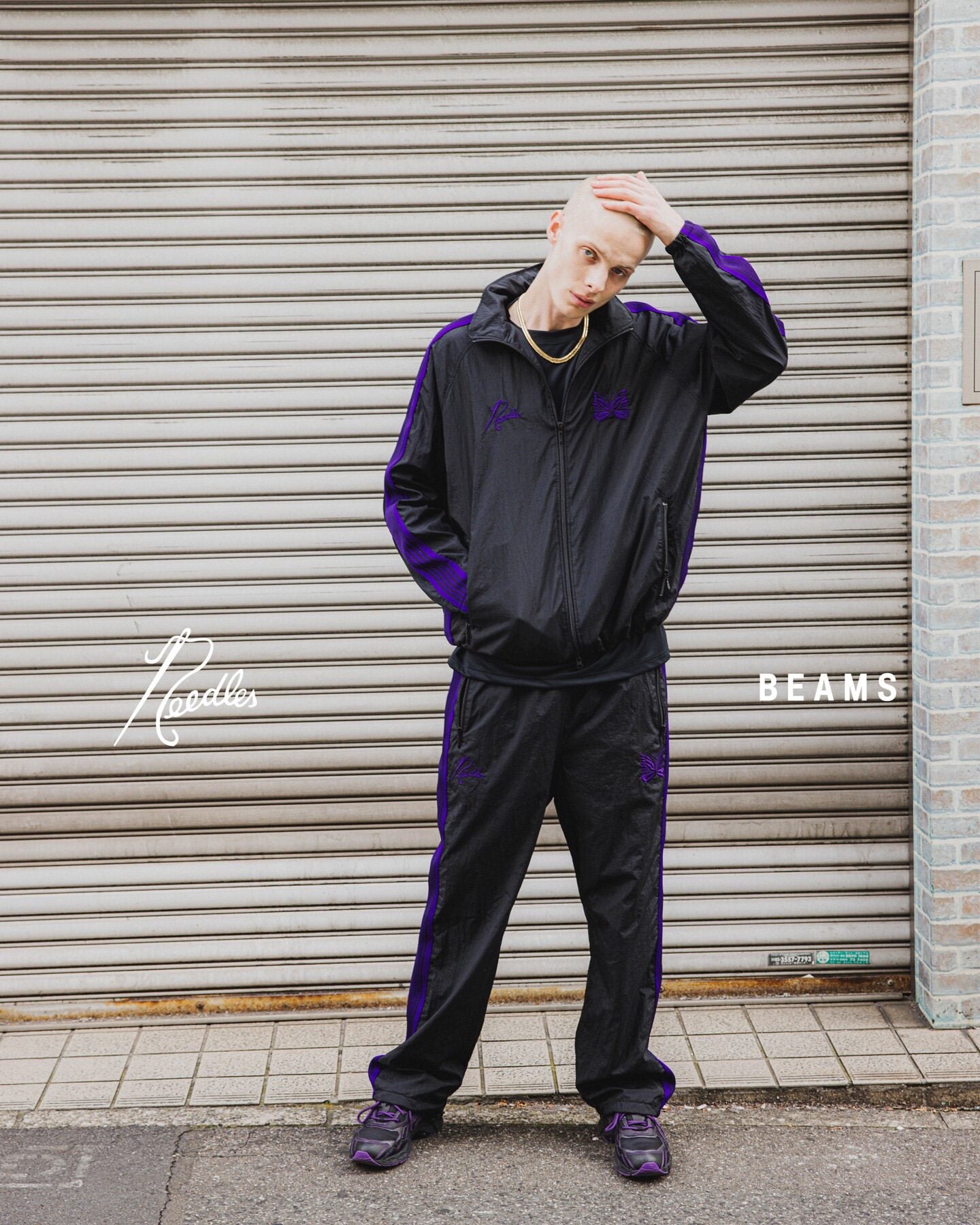 Needles Butterfly Embroidery Sportswear Set