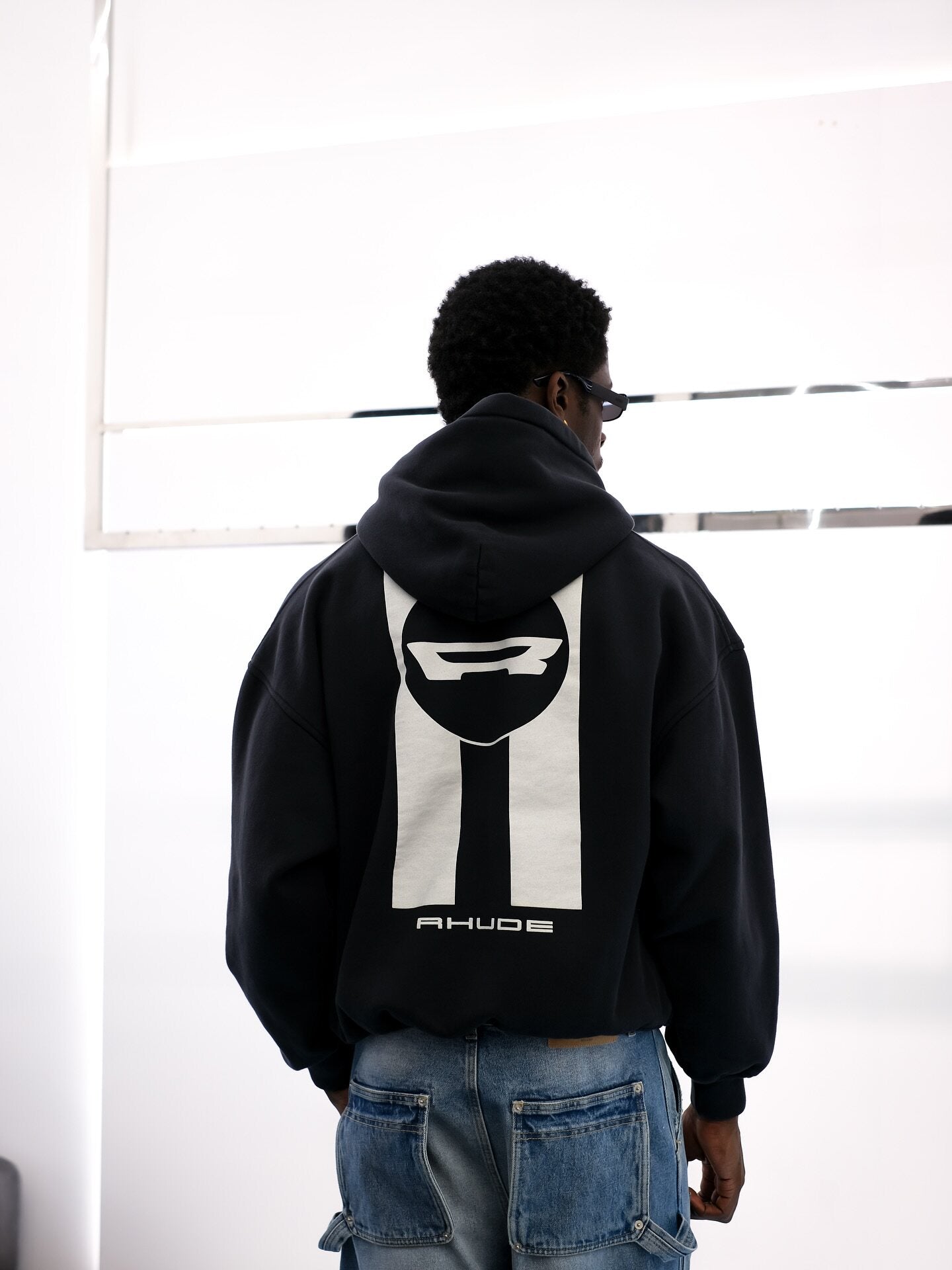 RHUDE Classic Big R Vintage Washed Boxy Hoodie