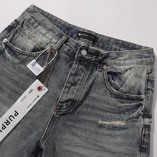 Purple Brand Men Straight Leg Layered Denim Jeans