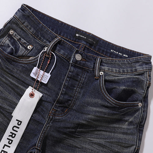 Purple Brand Men Black Blue Wash Denim Jeans
