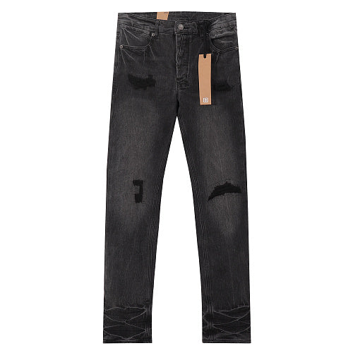 Ksubi Men Black Ripped Slim Denim Jeans