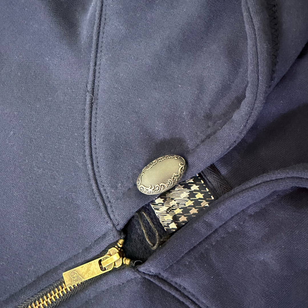 Derschutze Embroidered Loose-Fitting Hooded Shirt