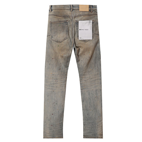 Purple Brand Men Mud Wash Distressed Denim Jeans