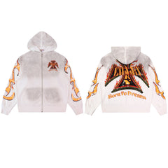Vale Forever Flames & Wings Graphic Hoodie – Vintage Racing Style