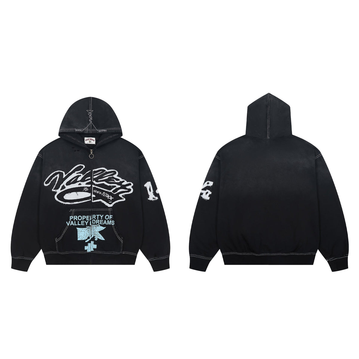 Vale Forever Script Racing Hoodie – Minimal Track Streetwear