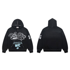 Vale Forever Script Racing Hoodie – Minimal Track Streetwear