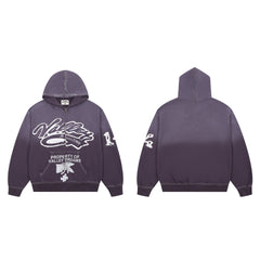 Vale Forever Purple Script Logo Hoodie – Retro Casual Streetwear