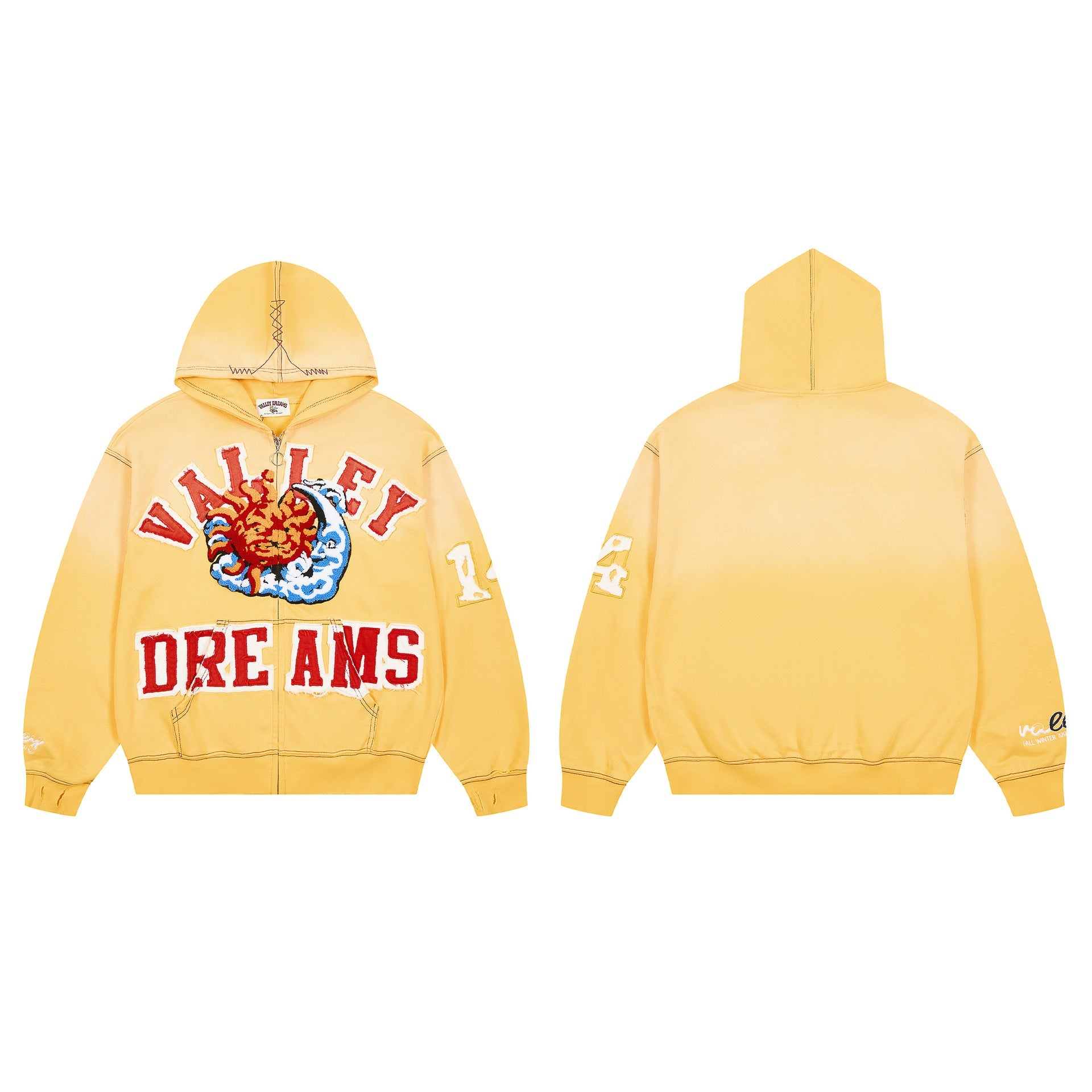 Vale Forever Yellow Dreams Racing Hoodie – Retro Graphic