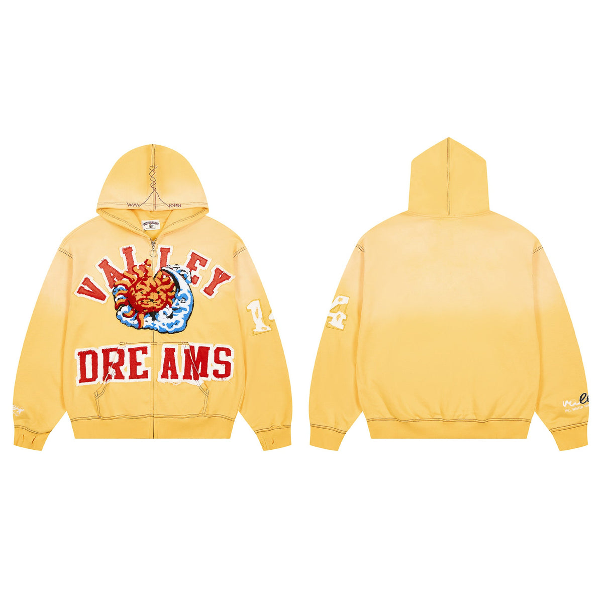 Vale Forever Yellow Dreams Racing Hoodie – Retro Graphic