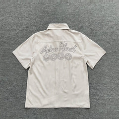 Broken Planet Striped Embroidered Short Sleeve Shirt
