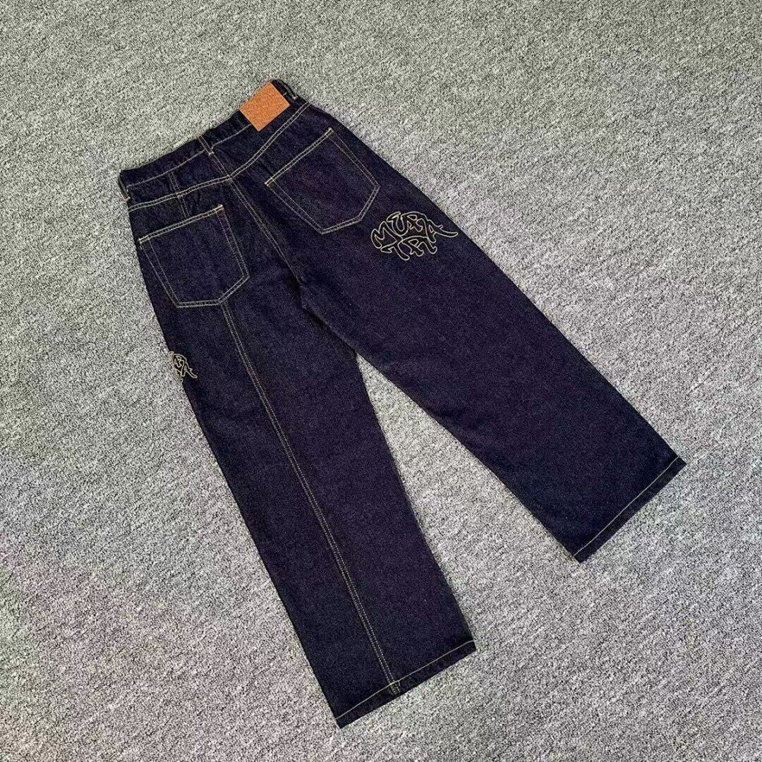 Mertra Jeans' washed and distressed straight jeans