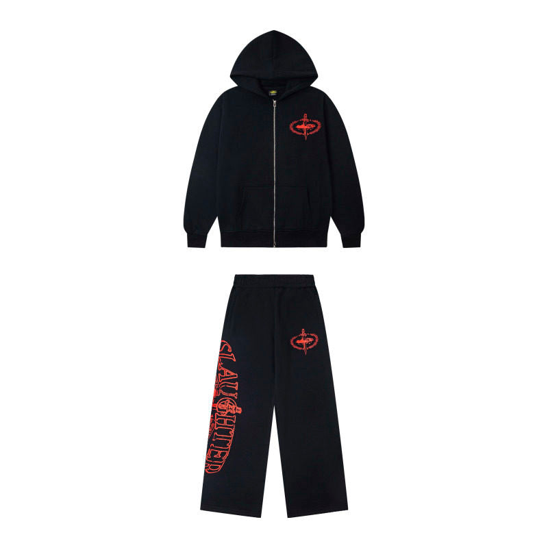 Corteiz fleece-lined sports sweatshirt set