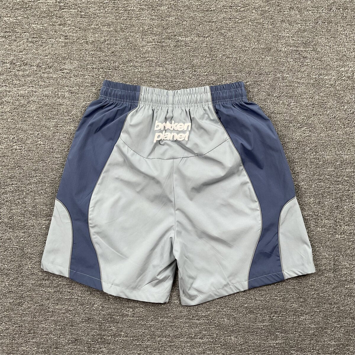 Broken Planet Geometric Spliced Nylon Sport Shorts