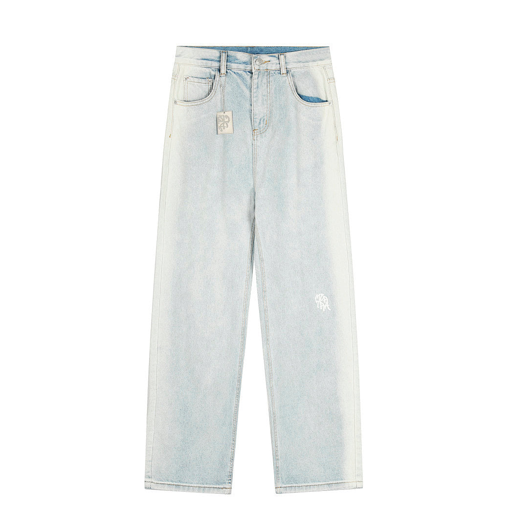 Mertra Jeans' washed and distressed straight jeans