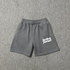 Broken Planet Puff Print Loose Casual Shorts