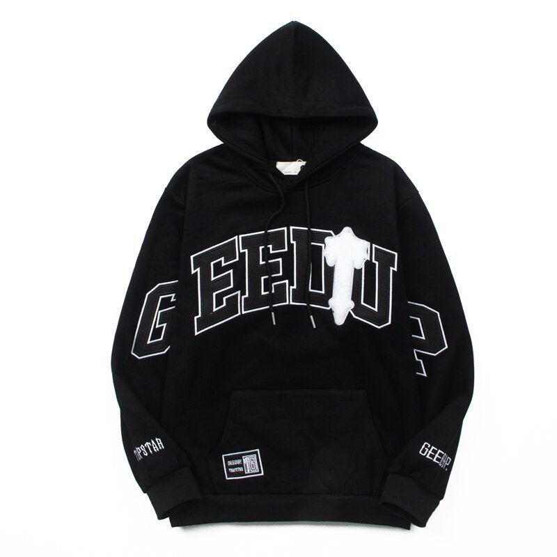 Trapstar Heavy Industry Embroidered Loose Fleece Hooded Shirt