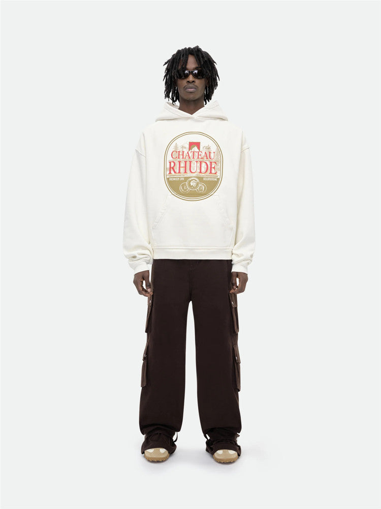 RHUDE Vintage Graphic Hoodie Streetwear Sweatshirt