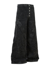 Knives Washed Jeans - Straight and Wide Leg Denim Pants