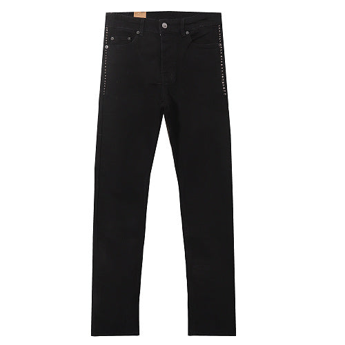 Ksubi Matte Black White Star Denim Slim Jeans