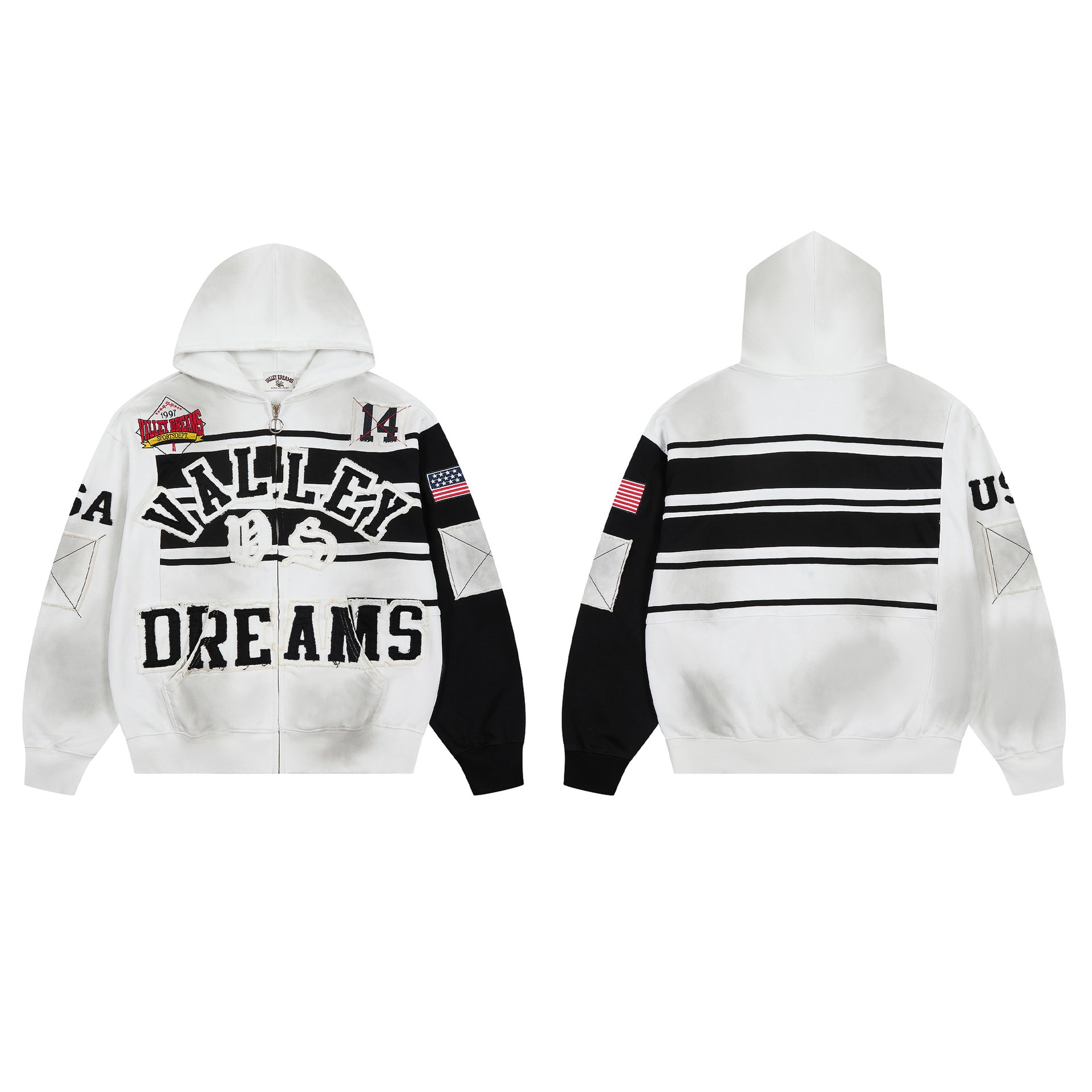 Vale Forever Racing Dreams Stripe Hoodie – Classic Graphic Streetwear