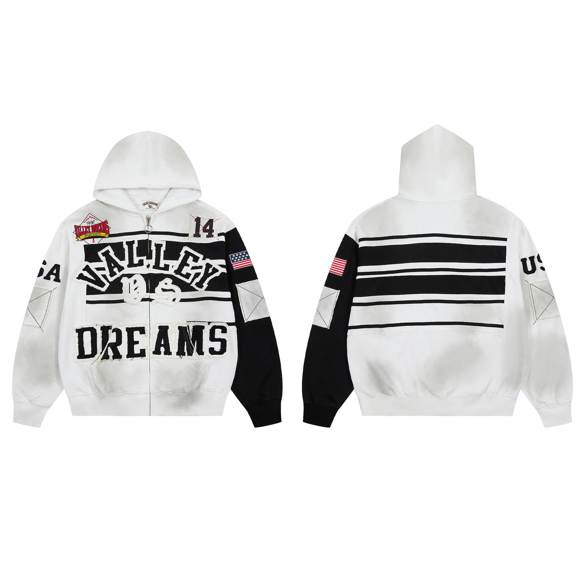 Vale Forever Racing Dreams Stripe Hoodie – Classic Graphic Streetwear