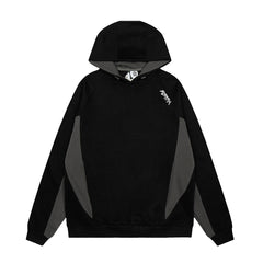 Mertra Contrasting-color embroidered fleece pullover jacket