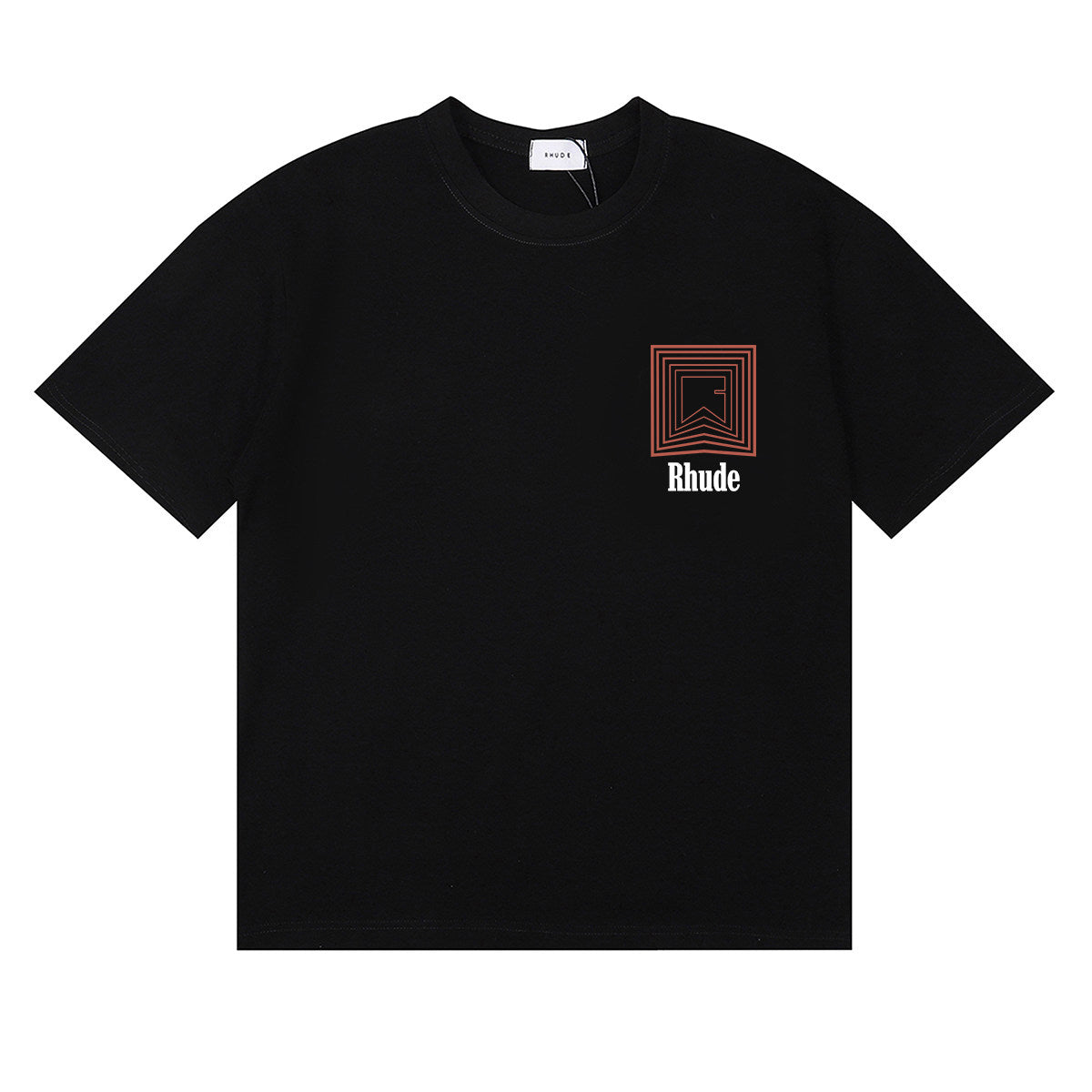 RHUDE Summer Maze Graphic Printed Oversized Cotton Tee