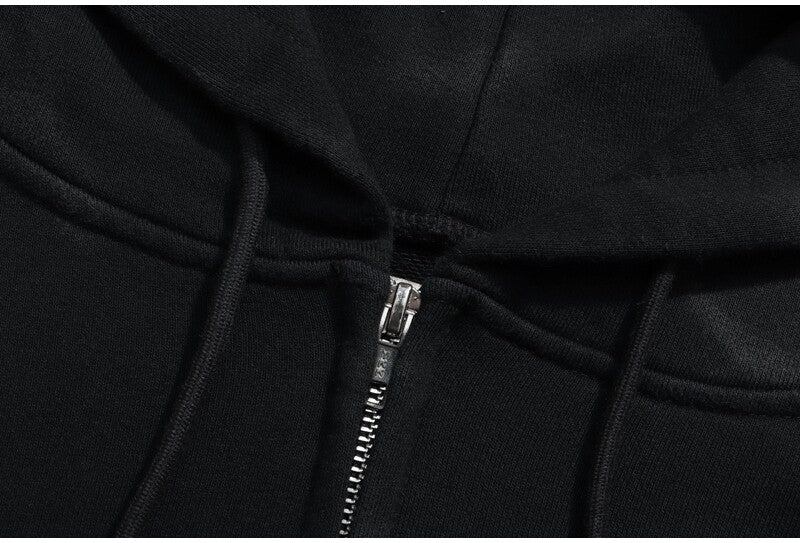 GALLERY DEPT Water Ripple Letterprint Loose Hooded Sweatshirt