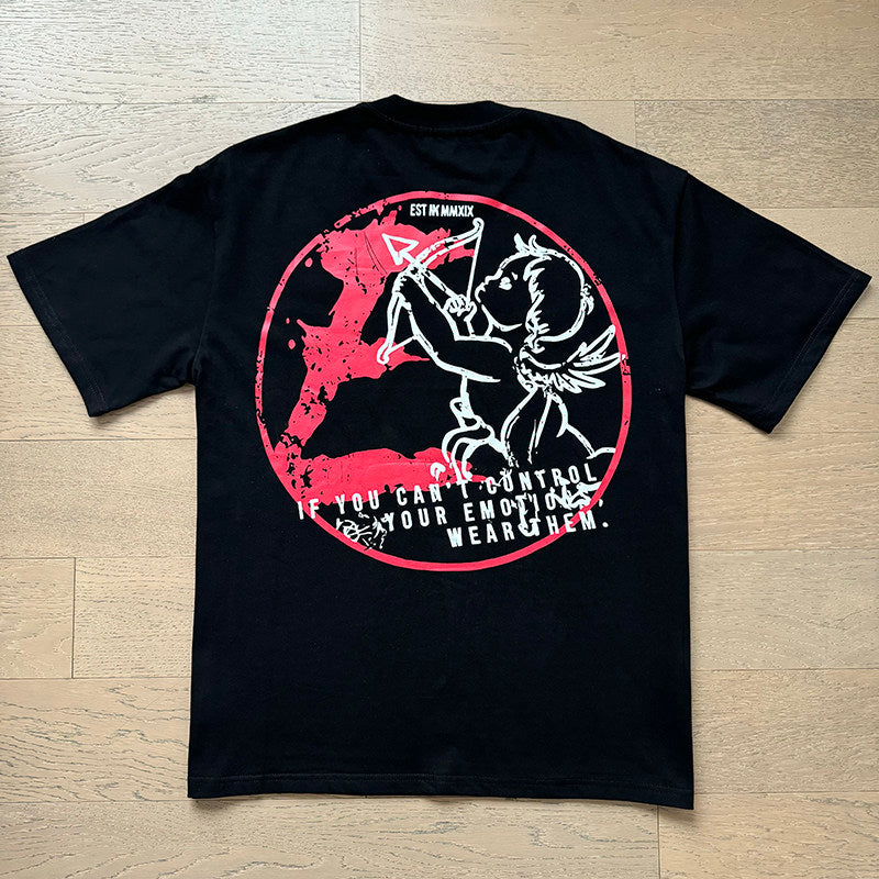 MIXED EMOTION Cupid Graphic Pure Cotton T-Shirt