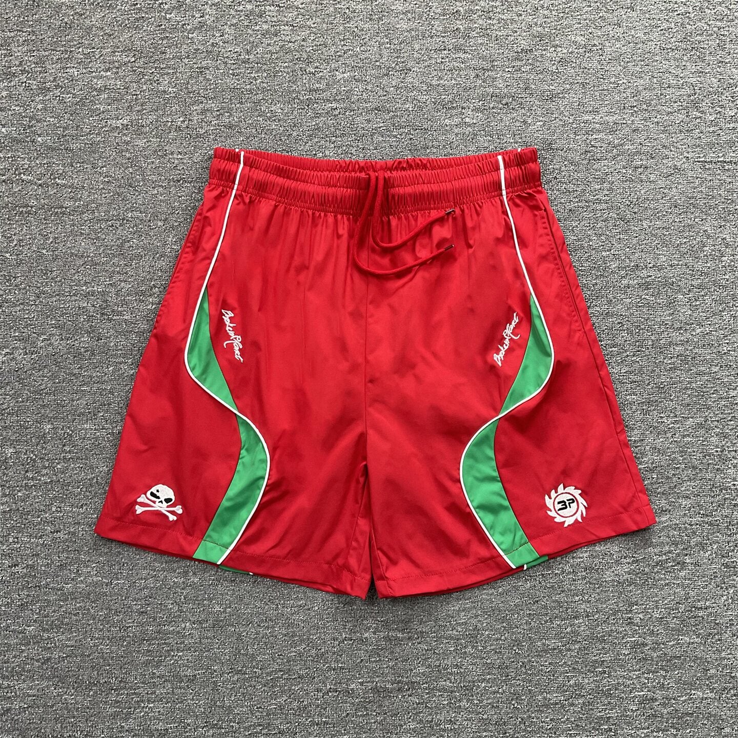 Broken Planet Embroidered Color Block Sports Shorts