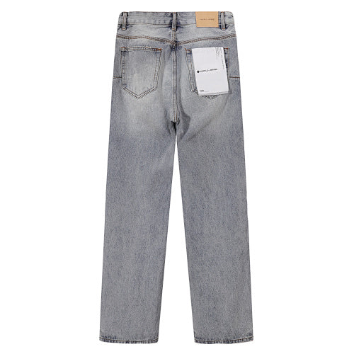 Purple Brand Men Rhinestone Straight Wide Leg Jeans