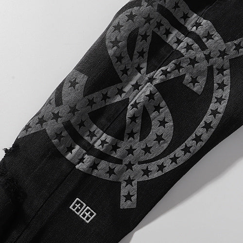 Ksubi Vintage Wash Black Cross Graphic Denim Jeans