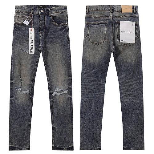 Purple Brand Men's Designer Blue Denim Jeans - Premium