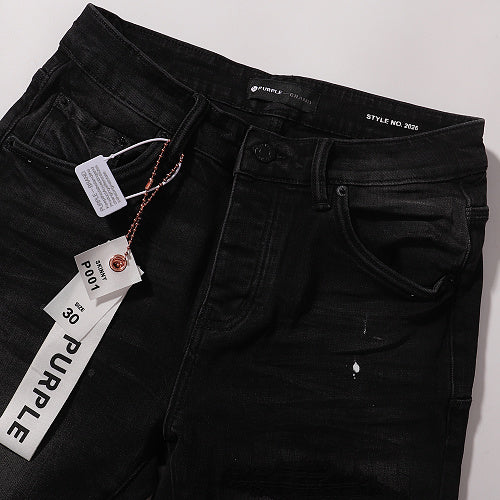Purple Brand Men Black Ripped Denim Jeans