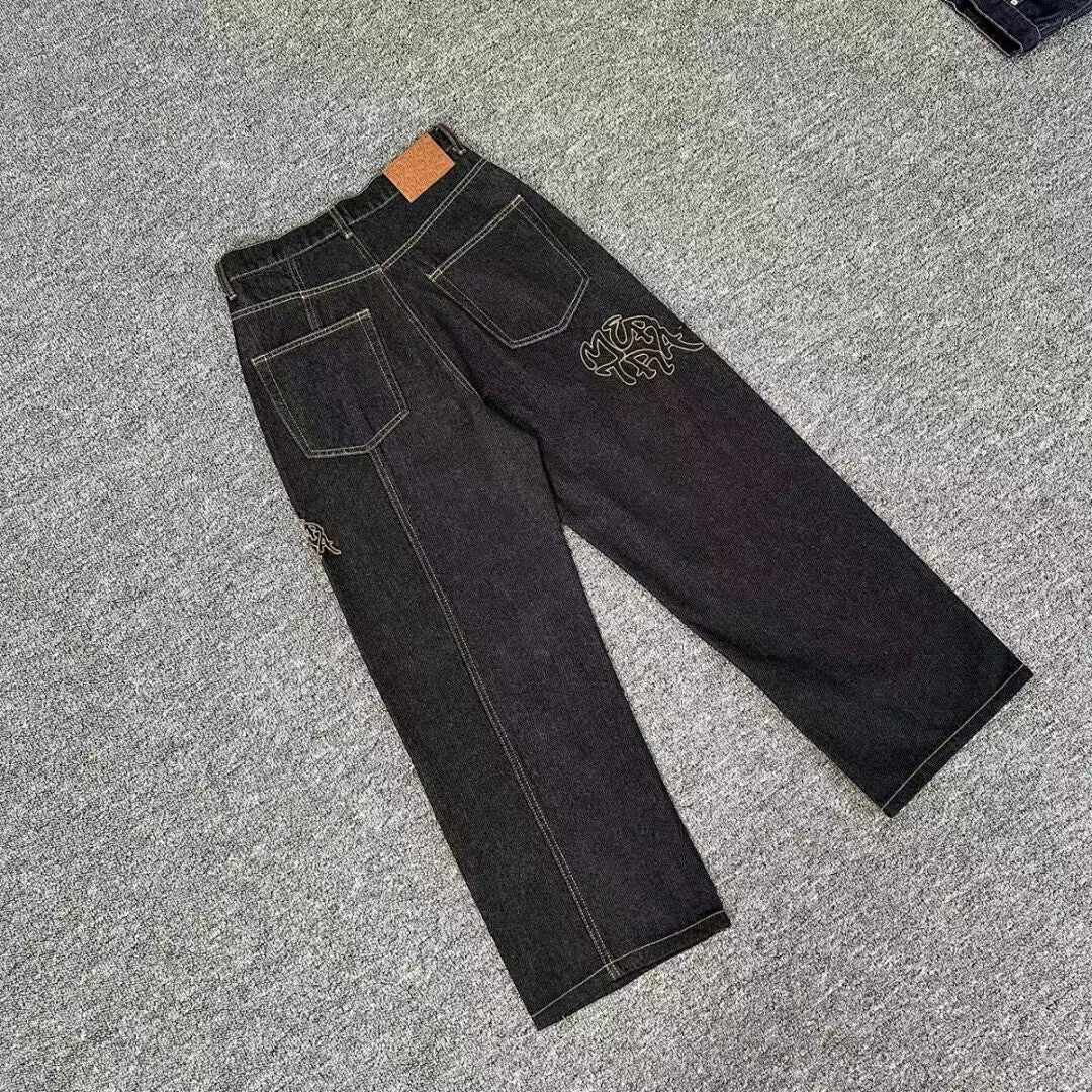 Mertra Jeans' washed and distressed straight jeans