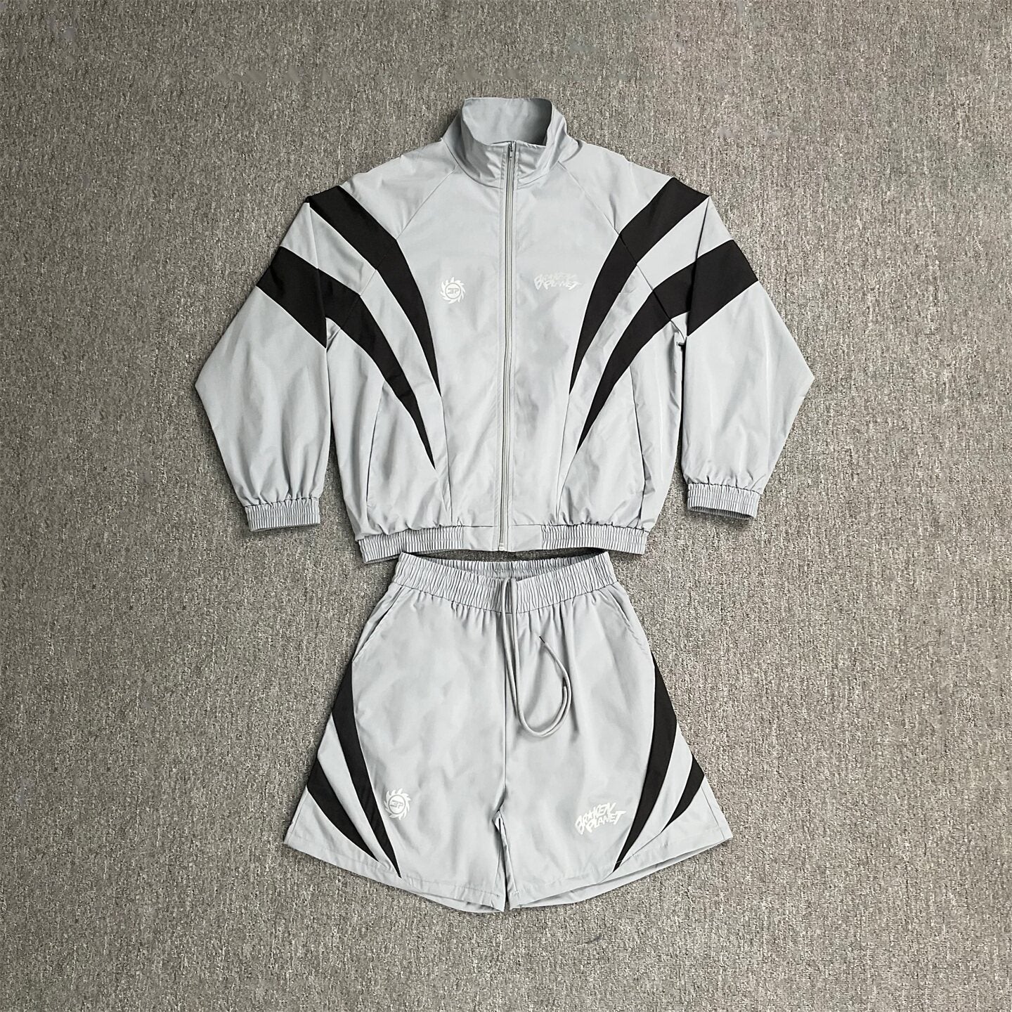 Broken Planet Reflective Tech Wear Jacket Shorts Set