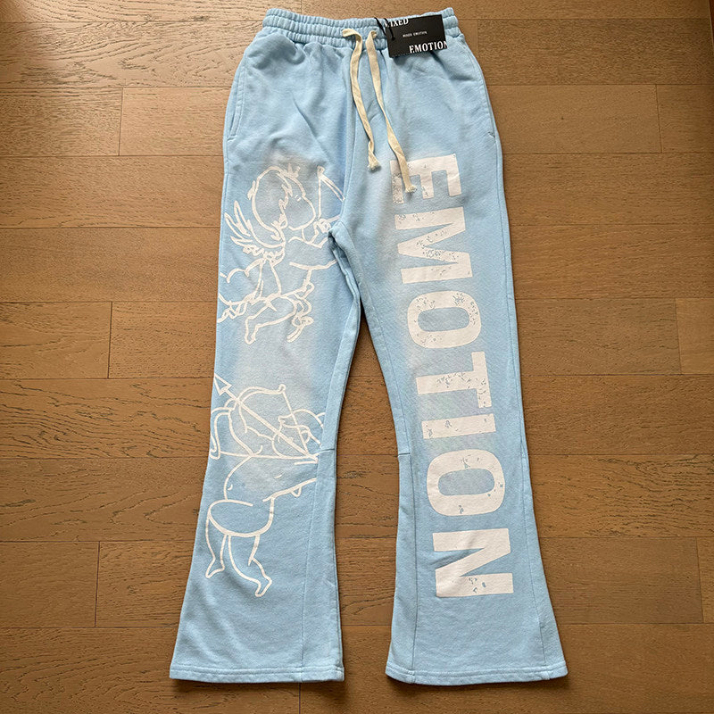Mixed Emotions Cupid Flare Sweatpants Blue